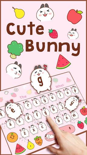 Cute Bunny Keyboard - عکس برنامه موبایلی اندروید