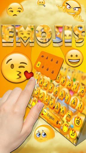 Cute Face Emoji Keyboard Theme - Image screenshot of android app