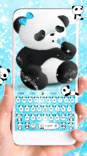 cute panda keyboard theme