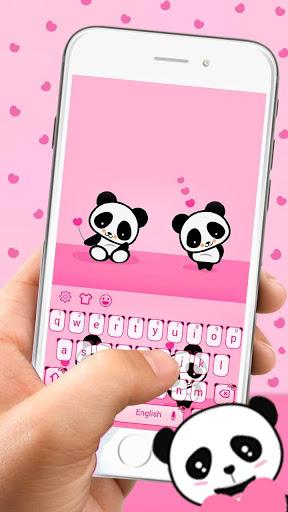 cute panda keyboard love - Image screenshot of android app