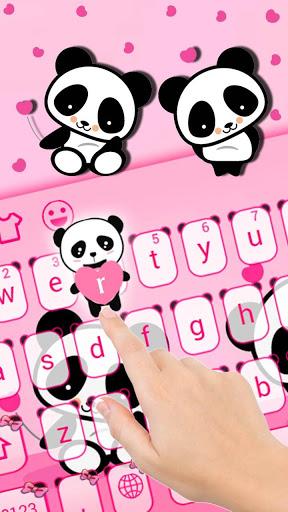 cute panda keyboard love - Image screenshot of android app