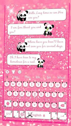 Cute Panda Pink Keyboard - عکس برنامه موبایلی اندروید