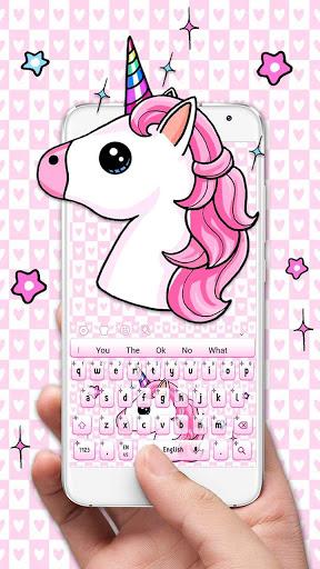Cute Pink Unicorn Keyboard - Image screenshot of android app