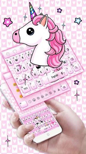 Cute Pink Unicorn Keyboard - Image screenshot of android app
