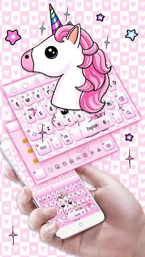 Cute Pink Unicorn Keyboard - عکس برنامه موبایلی اندروید