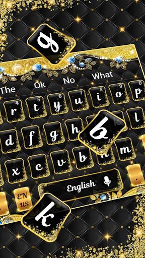 Diamond Gold Keyboard - Image screenshot of android app