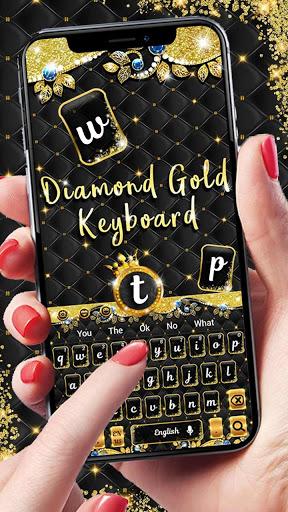 Diamond Gold Keyboard - Image screenshot of android app