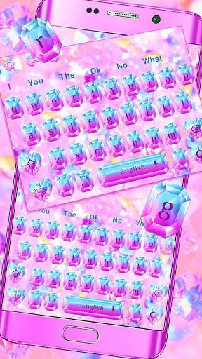 Diamond Heart Keyboard Theme - Image screenshot of android app