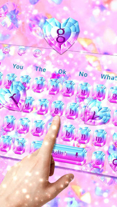 Diamond Heart Keyboard Theme - عکس برنامه موبایلی اندروید