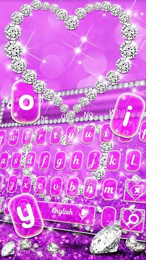 Diamond Shiny Heart Keyboard - Image screenshot of android app