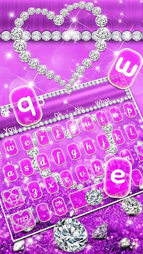 Diamond Shiny Heart Keyboard - Image screenshot of android app