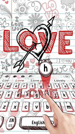 Doodle Love Keyboard - عکس برنامه موبایلی اندروید