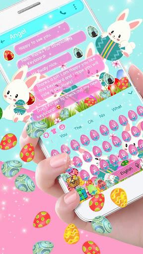 3D Easter Bunny Gravity Keyboard Theme - عکس برنامه موبایلی اندروید