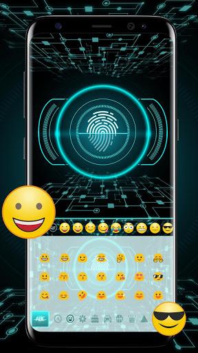 Scanner Fingerprint Keyboard Theme - عکس برنامه موبایلی اندروید