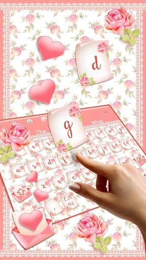 Floral Love Letter Keyboard - Image screenshot of android app