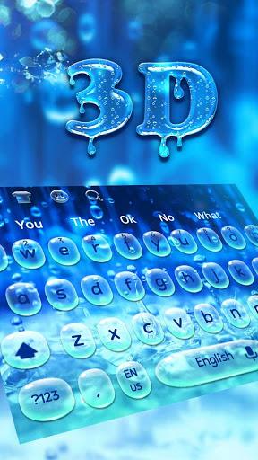 3D Glass Water Keyboard - Image screenshot of android app