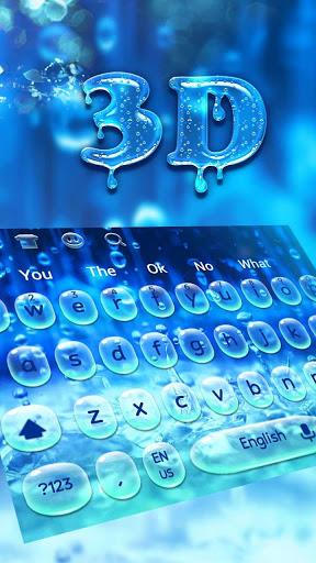 3D Glass Water Keyboard - عکس برنامه موبایلی اندروید