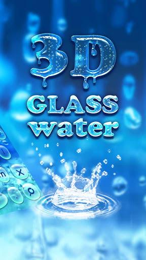 3D Glass Water Keyboard - Image screenshot of android app