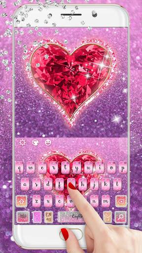 Glitter Diamond Heart Keyboard - عکس برنامه موبایلی اندروید