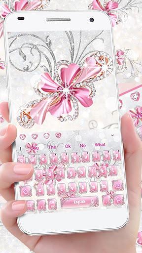 Glittering Diamond Flower Keyboard - عکس برنامه موبایلی اندروید