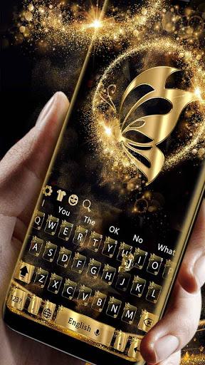 Gold butterfly Keyboard - Image screenshot of android app
