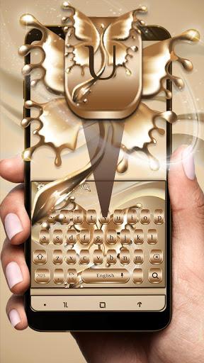 Golden Silk Butterfly Keyboard - عکس برنامه موبایلی اندروید