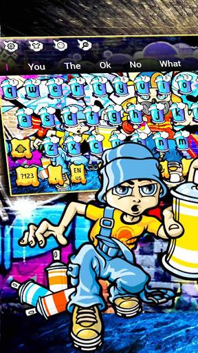 Graffiti Paint Street Art Keyboard Theme - Image screenshot of android app