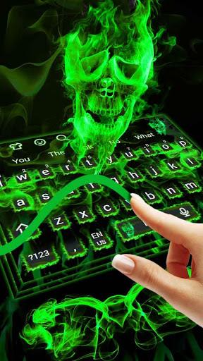 Green Skull Keyboard - Image screenshot of android app