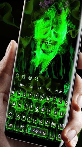 Green Skull Keyboard - Image screenshot of android app