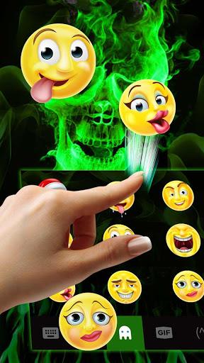 Green Skull Keyboard - عکس برنامه موبایلی اندروید