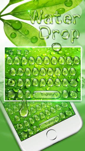 Green Water Drop Keyboard - Image screenshot of android app