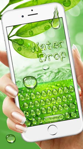 Green Water Drop Keyboard - Image screenshot of android app