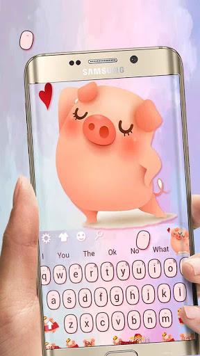 Happy Pink Pig Keyboard - عکس برنامه موبایلی اندروید