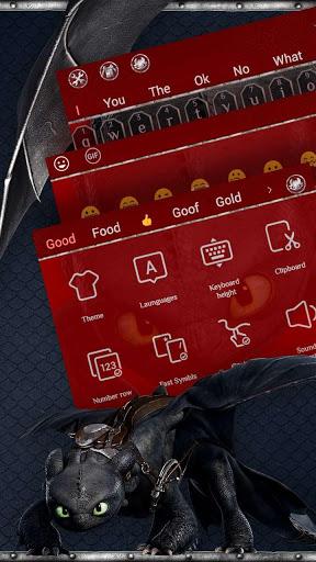 How to Train Your Dragon Toothless Keyboard Theme - Image screenshot of android app