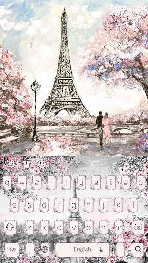 Pink Rose Paris Keyboard - عکس برنامه موبایلی اندروید
