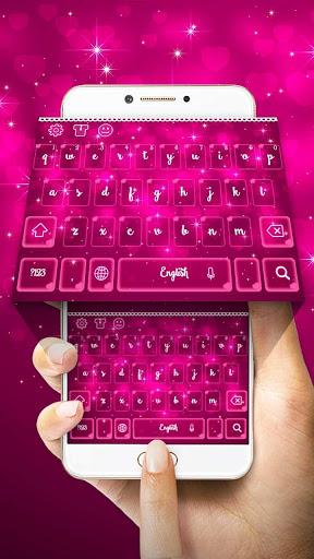 Pink Glitter Keyboard - Image screenshot of android app