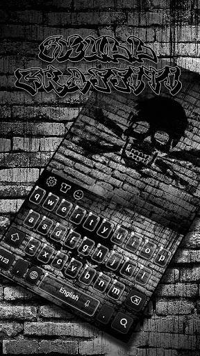 Skull Graffiti Keyboard - Image screenshot of android app