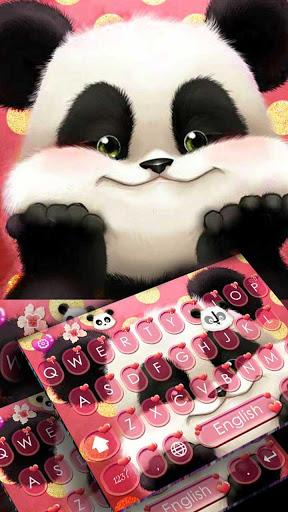 Love Cute Panda Keyboard Theme - Image screenshot of android app