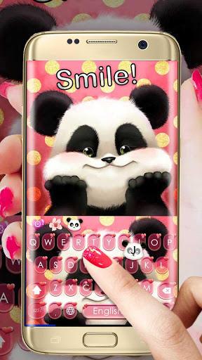 Love Cute Panda Keyboard Theme - Image screenshot of android app