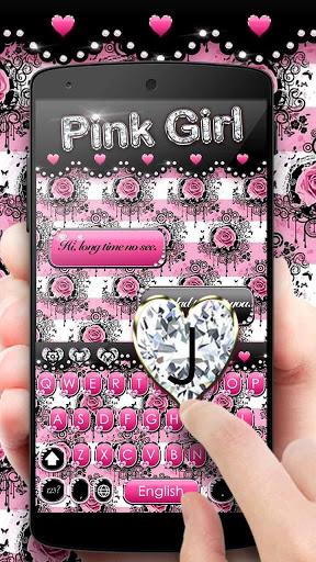 Rose Pink Diamonds Girl Theme - عکس برنامه موبایلی اندروید