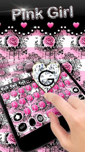 Rose Pink Diamonds Girl Theme - عکس برنامه موبایلی اندروید