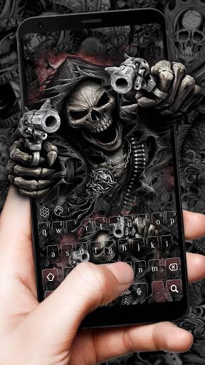 Devil Death Skull Gun Keyboard Theme - Image screenshot of android app