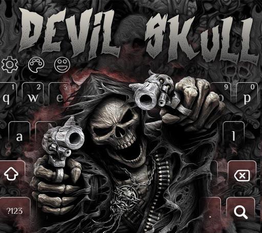 Devil Death Skull Gun Keyboard Theme - عکس برنامه موبایلی اندروید