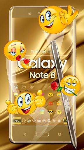 Keyboard for Galaxy Note 8 Gold - عکس برنامه موبایلی اندروید