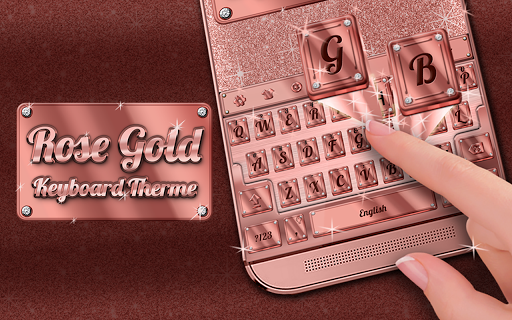 Rose Gold Keyboard Theme - عکس برنامه موبایلی اندروید