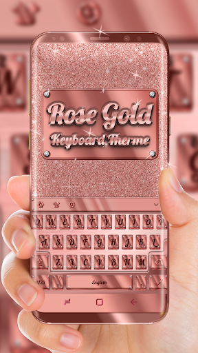 Rose Gold Keyboard Theme - عکس برنامه موبایلی اندروید