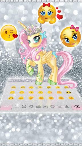 Cute Princess Unicorn Keyboard - عکس برنامه موبایلی اندروید