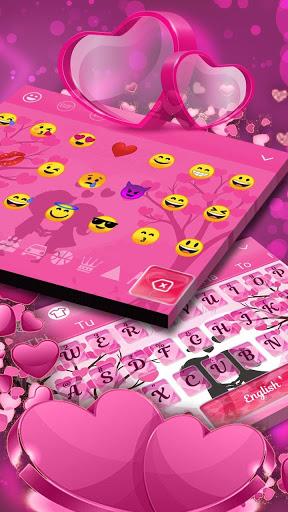 Pink Love Keyboard Theme - عکس برنامه موبایلی اندروید