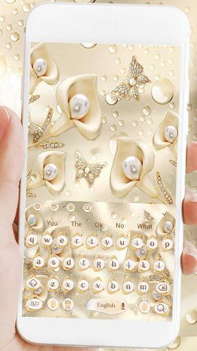 Diamond Flower Keyboard Theme - Image screenshot of android app