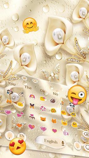 Diamond Flower Keyboard Theme - Image screenshot of android app